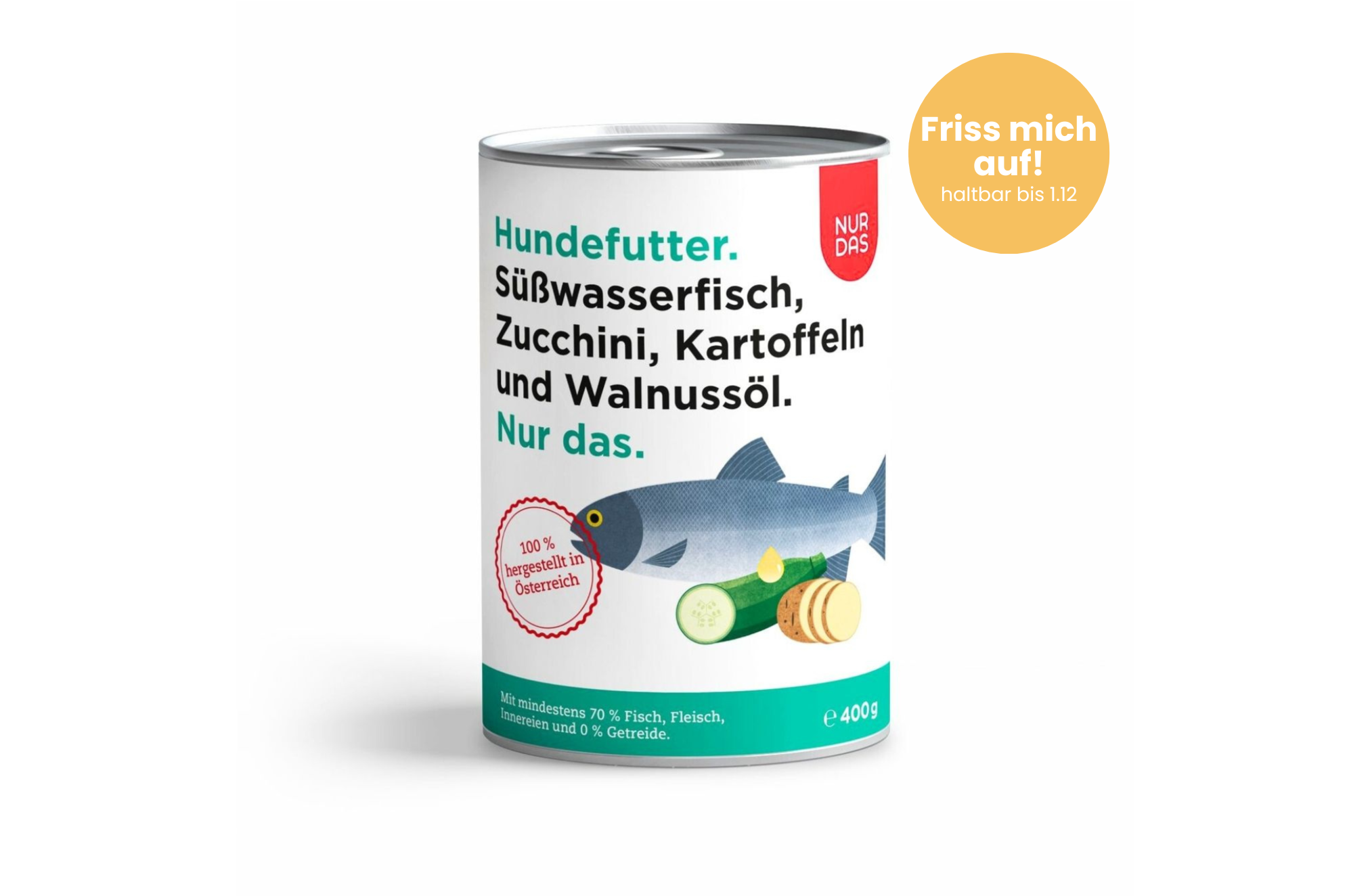 NURDAS Süßwasserfisch mit Zucchini, Kartoffeln und Walnussöl